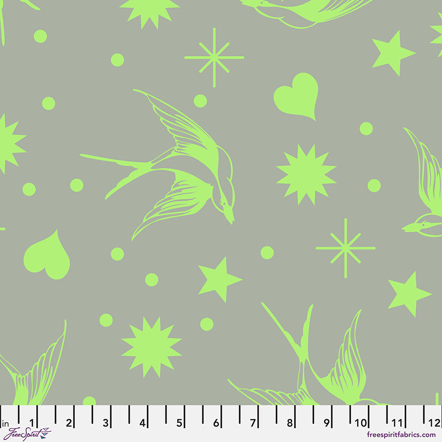 Neon True Colors by Tula Pink Neon Fairy Flake Karma PWTP157.KARMA Cotton Woven Fabric
