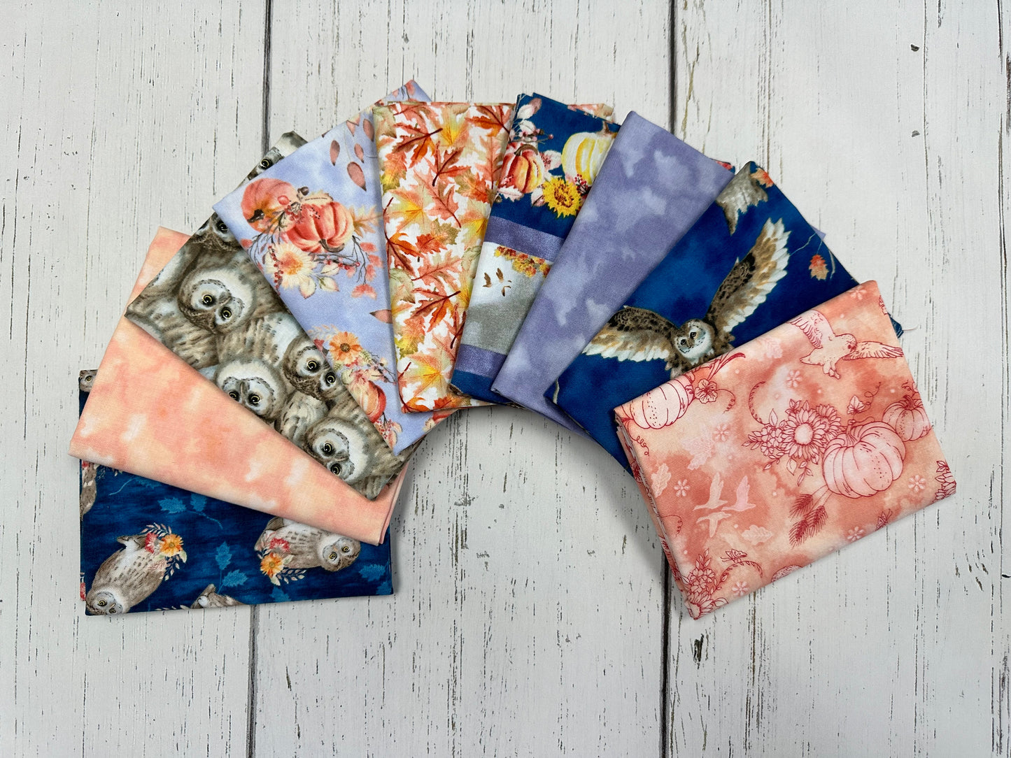 Night Owls by Kathleen Francour Texture Orange 6989-33 Cotton Woven Fabric