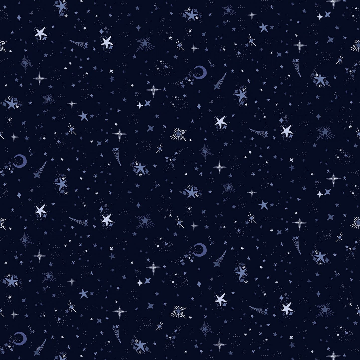 City of Stars Night Sky Midnight ST-D2261MIDNIGHT Cotton Woven Fabric