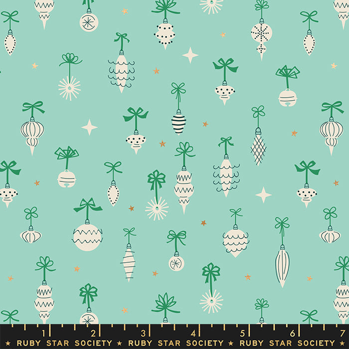 Jolly Darlings by Ruby Star Society Ornamentals Metallic Frost    RS5086-11M Cotton Woven Fabric