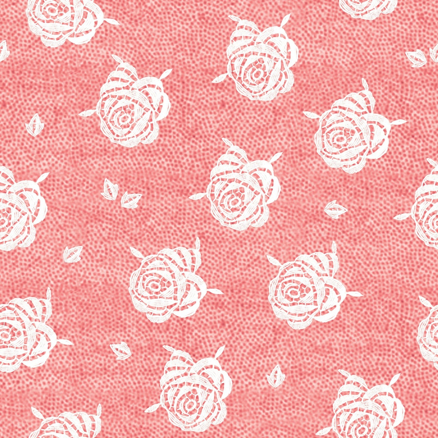Be Mine Valentine by J. Wecker Frisch Paper Roses Pink C12790R-PINK Cotton Woven Fabric