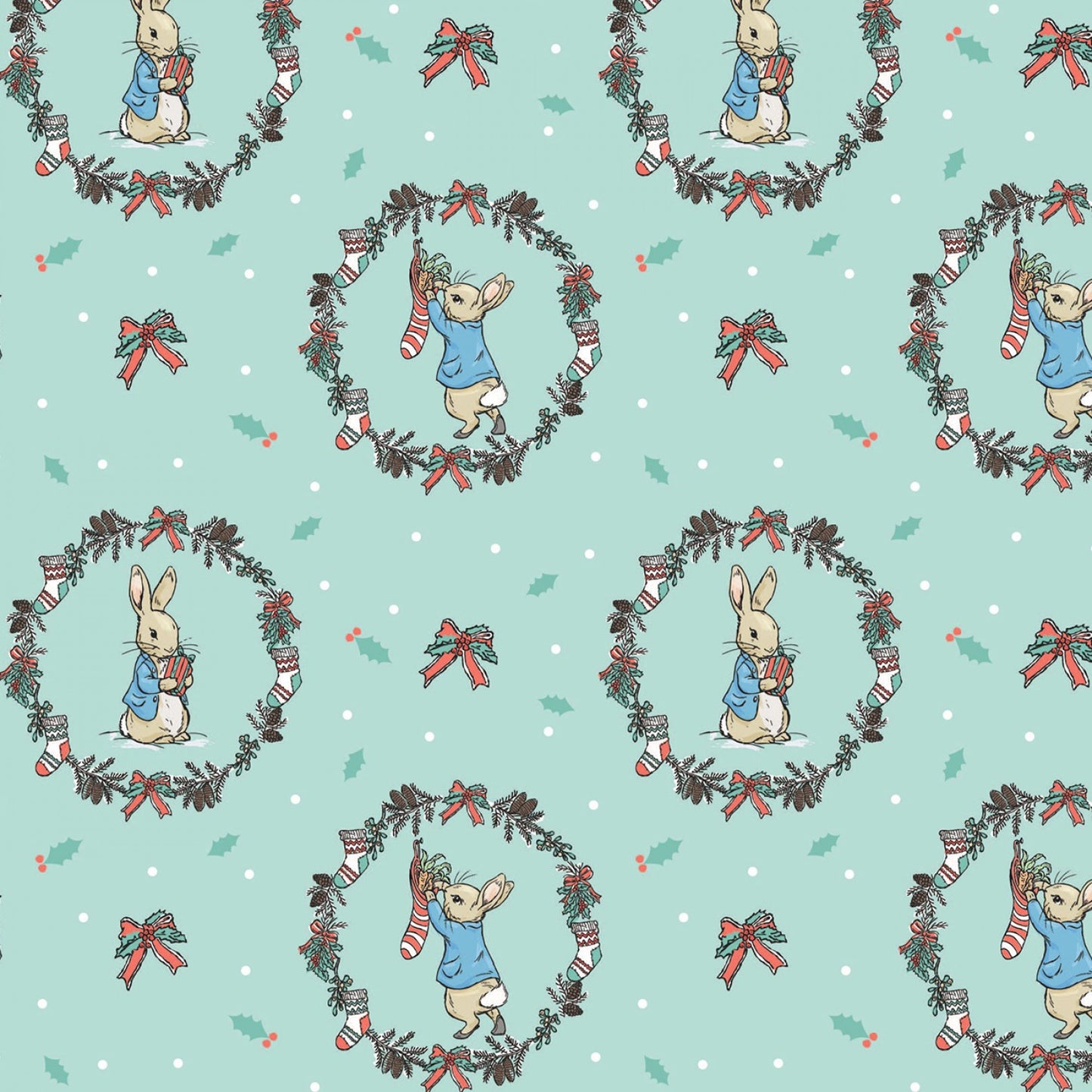 Peter Rabbit The Most Wonderful Time of the Year Peter Rabbitesents Digital 2906C-01 Cotton Woven Fabric