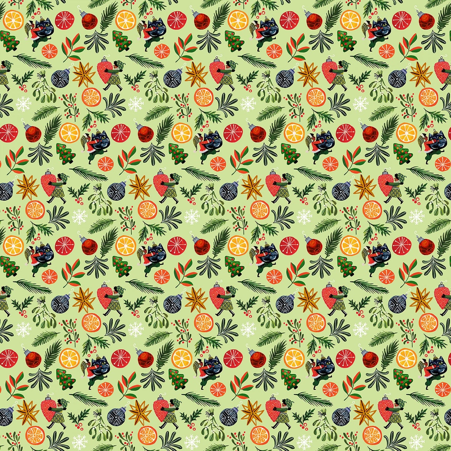Fantastical Holidays by Miriam Bos Pixies ST-DMB2231MULTI Cotton Woven Fabric