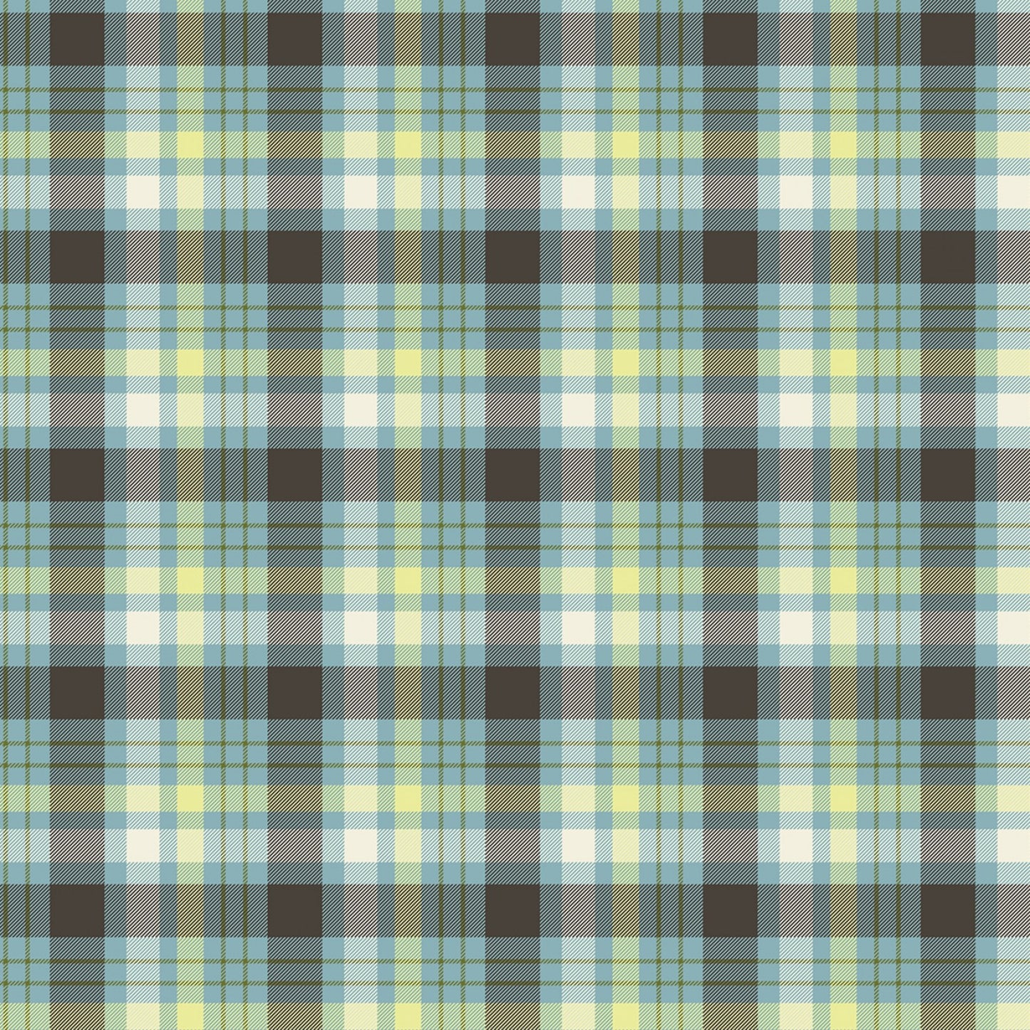 Easter Collection Digitally Printed Plaid Blue 22SP-EC06 Cotton Woven Fabric