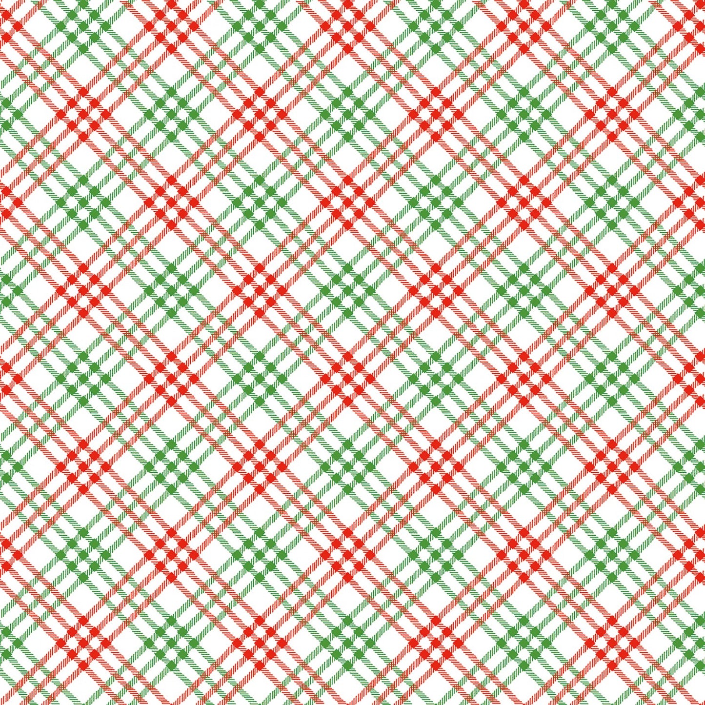 Christmas Joy by Cottage Mama Plaid White C12253R-WHITE Cotton Woven Fabric