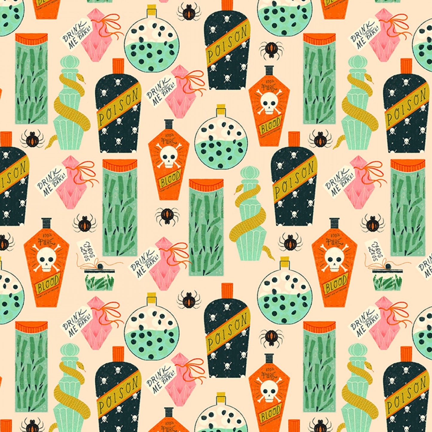 Boo by Faye Guanipa Potions Vanilla ST-DFG2457VANILLA Cotton Woven Fabric