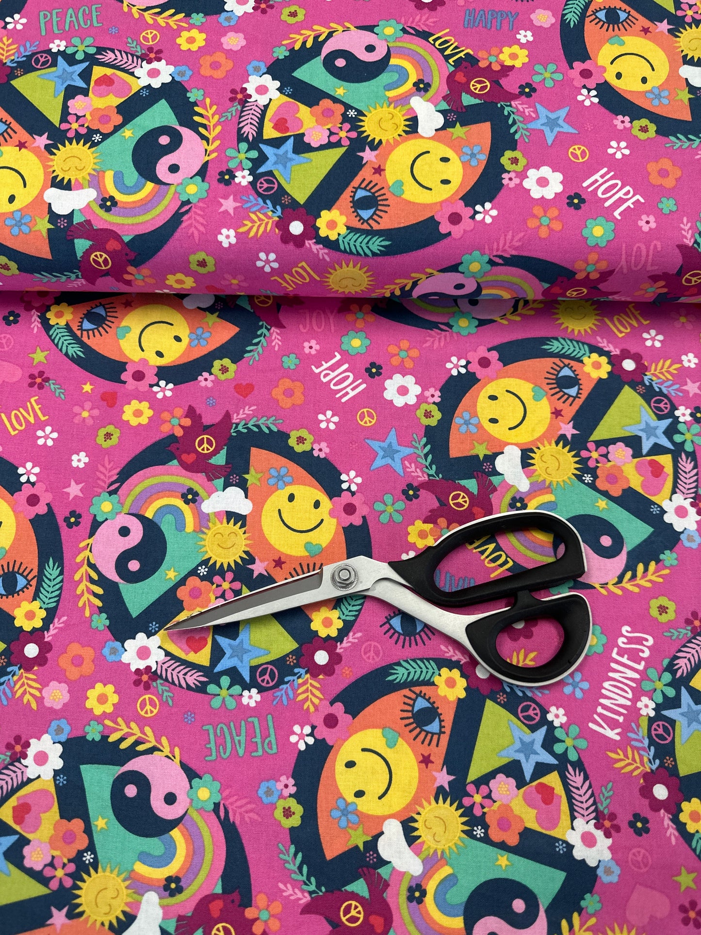 Rainbow Rhythm by Lisa Perry Swirling Peace 20700-MGN-CTN-D Cotton Woven Fabric