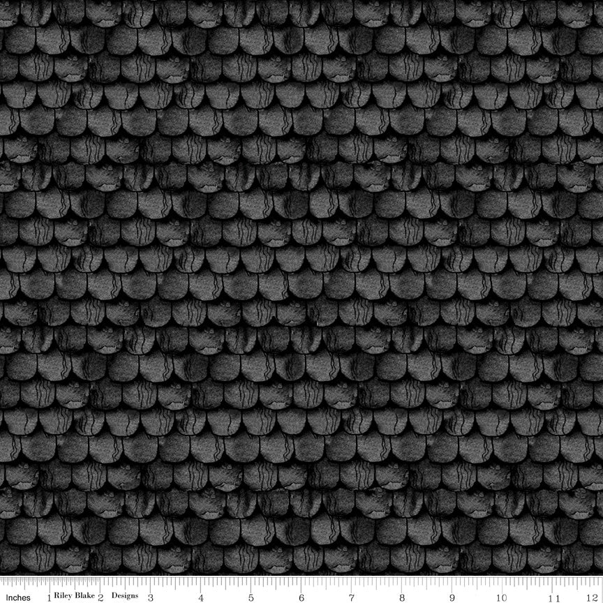 Pumpkin Patch by J. Wecker Frisch Raise the Rooftop Black C14577-BLACK Cotton Woven Fabric