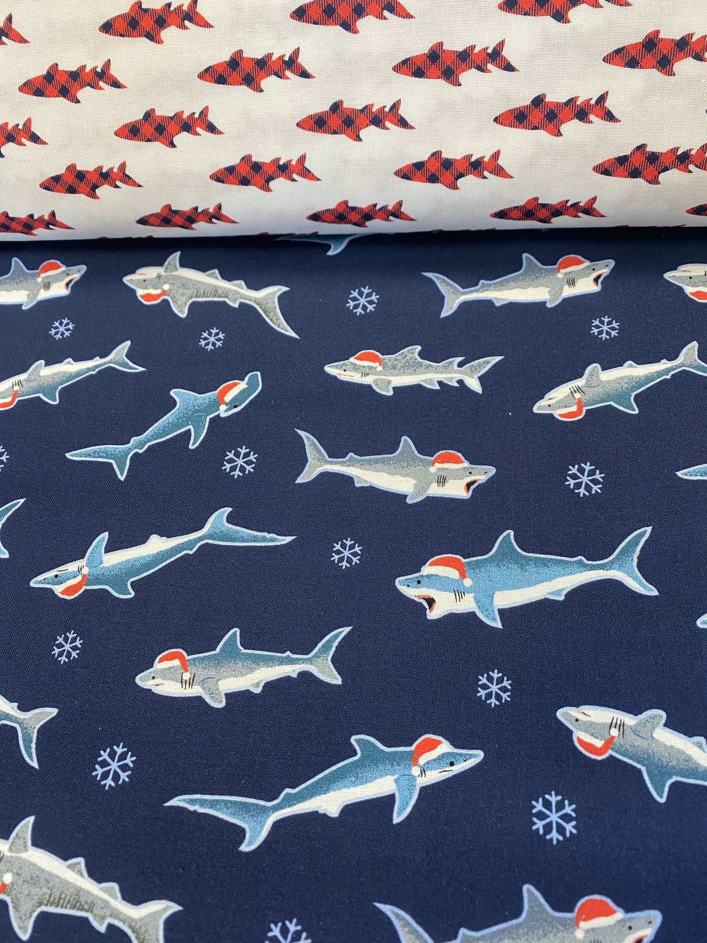 Santa Jaws Santa Jaws Navy ST-D2210NAVY Cotton Woven Fabric