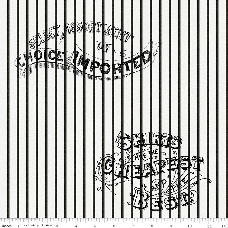 Pumpkin Patch by J. Wecker Frisch Silver Lining Stripe White    C14581-WHITE Cotton Woven Fabric