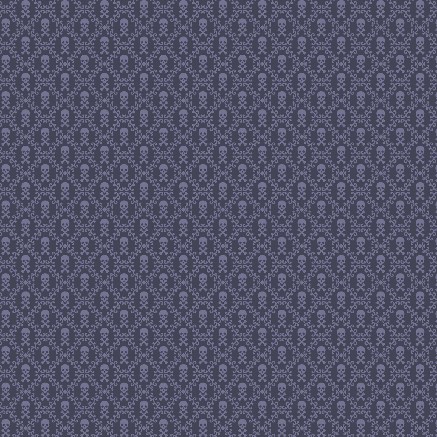 Bones Collection by Melissa Wang Skulls and Crossbones Mini Dusty Blue 7118-17 Cotton Woven Fabric