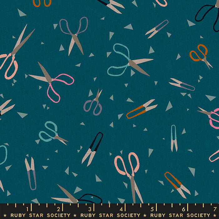 Darlings 2 by Ruby Star Society Snip Snip Teal RS5066-12L Canvas