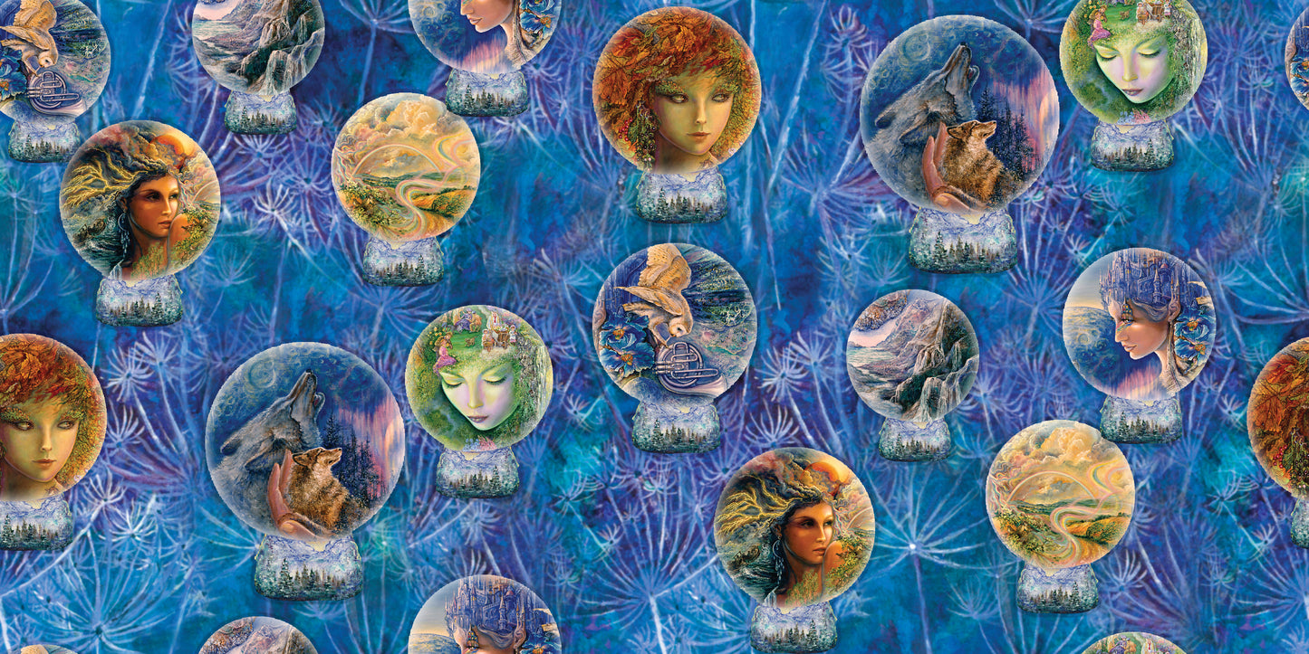 Power Of The Elements Digital by Josephine Wall Snow Globes 19188-MLT-CTN-D Cotton Woven Fabric