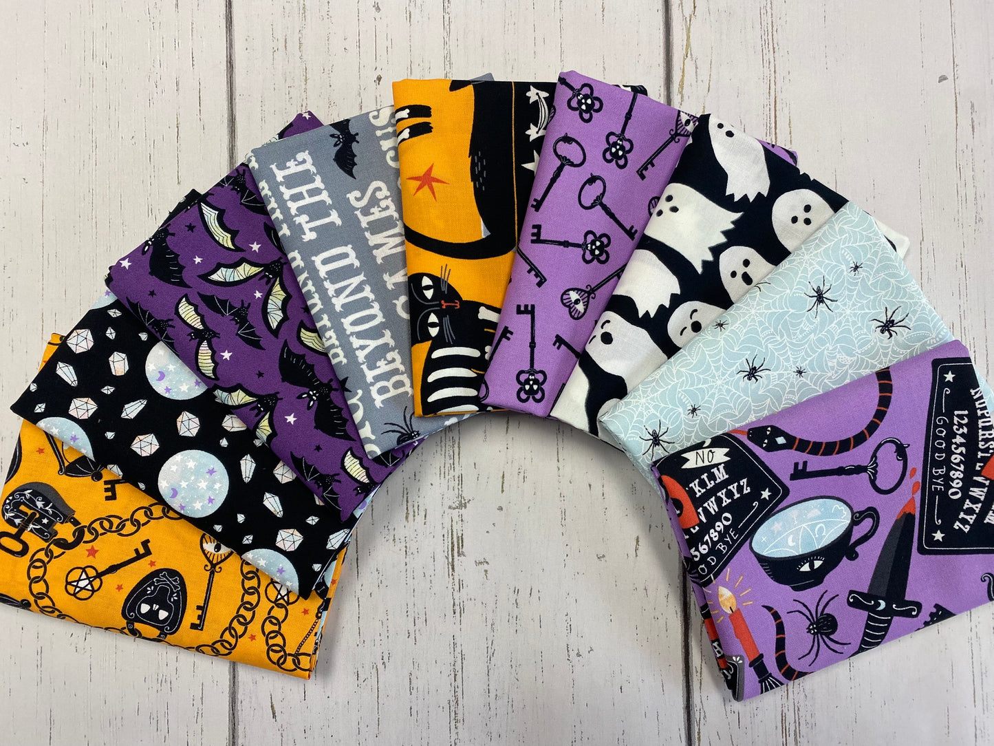 Spellbound by Maude Asbury Keys of Mystery Purple (Glow) PWMA035.XPURPLE Cotton Woven Fabric