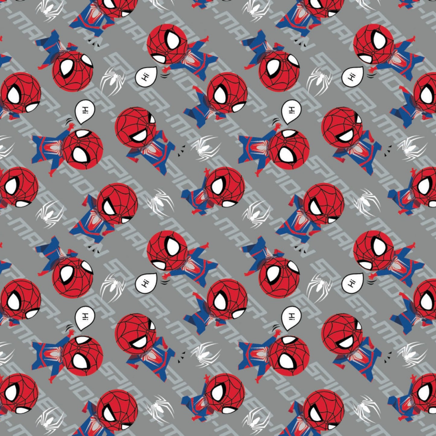 Licensed Spider-Man 4 Spider-Man Ton Grey 13250103-3 Cotton Woven Fabric