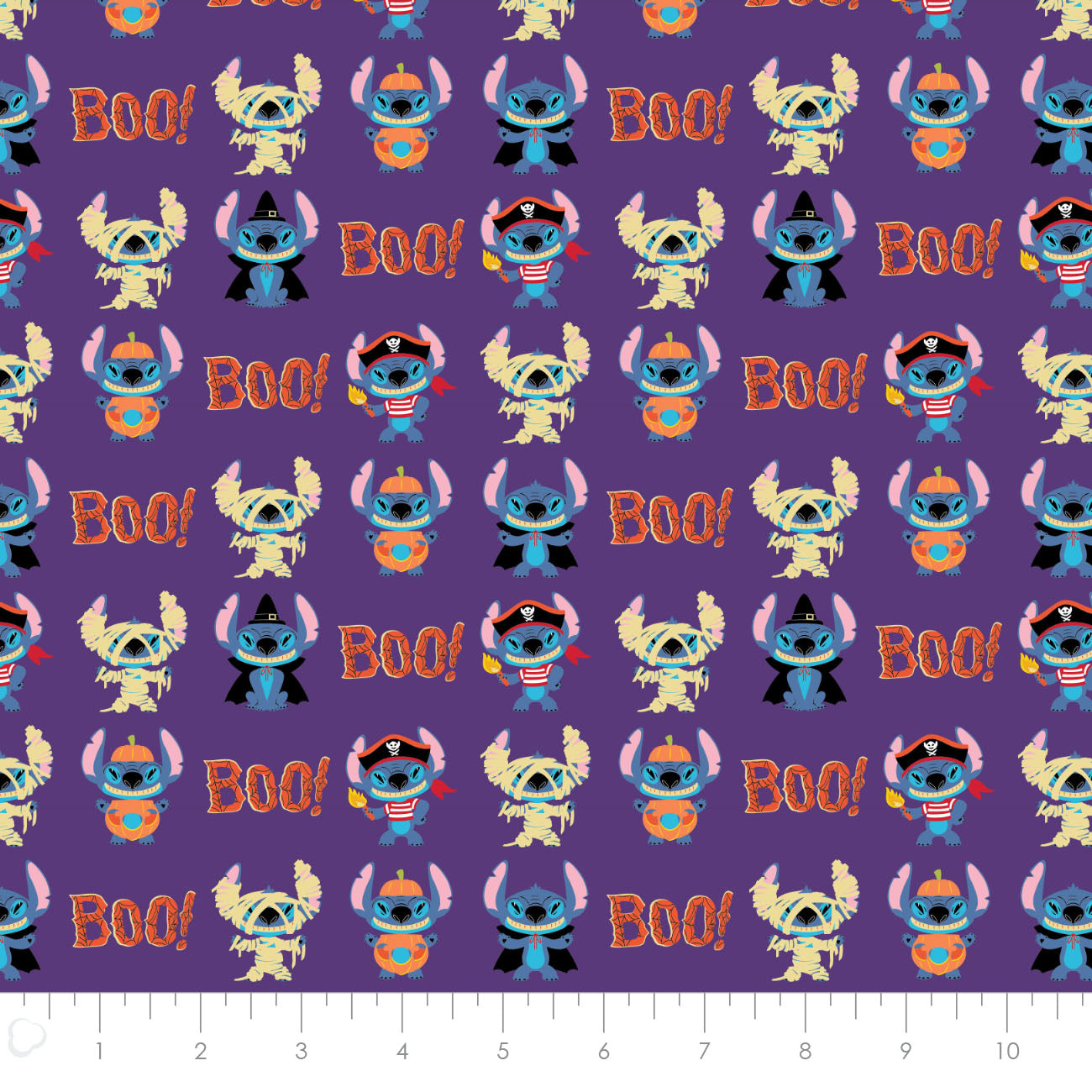 Halloween IV - Stitch Boo Purple — Fabric Shack