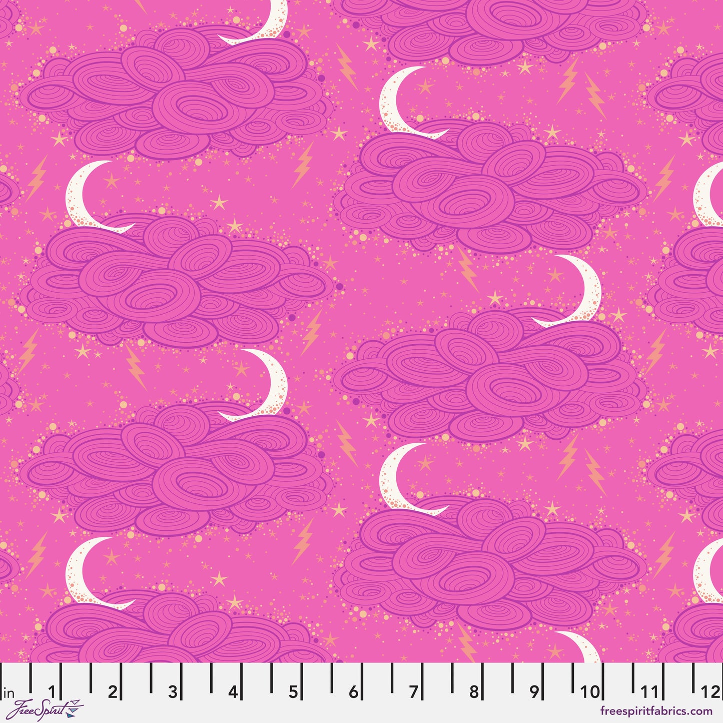 Nightshade DeJa Vu by Tula Pink Storm Clouds Oleander PWTP208.OLEANDER Cotton Woven Fabric