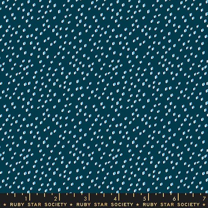 Strawberry Friends by Kimberly Kight of Ruby Star Society Strawberry Seeds Dark Teal      RS3042-17 Cotton Woven Fabric