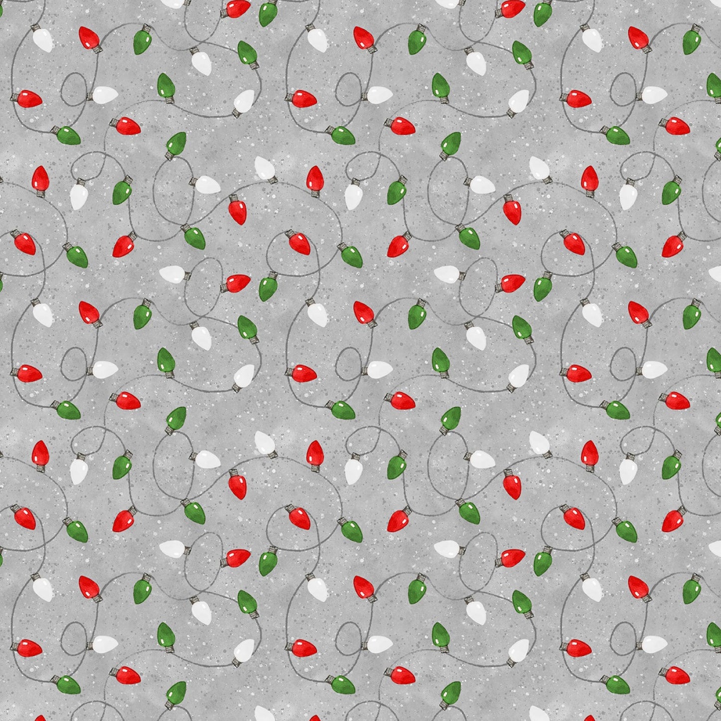 Baby, It's Gnomes Outside by Susan Winget String Lights Gray    39806-903 Cotton Woven Fabric