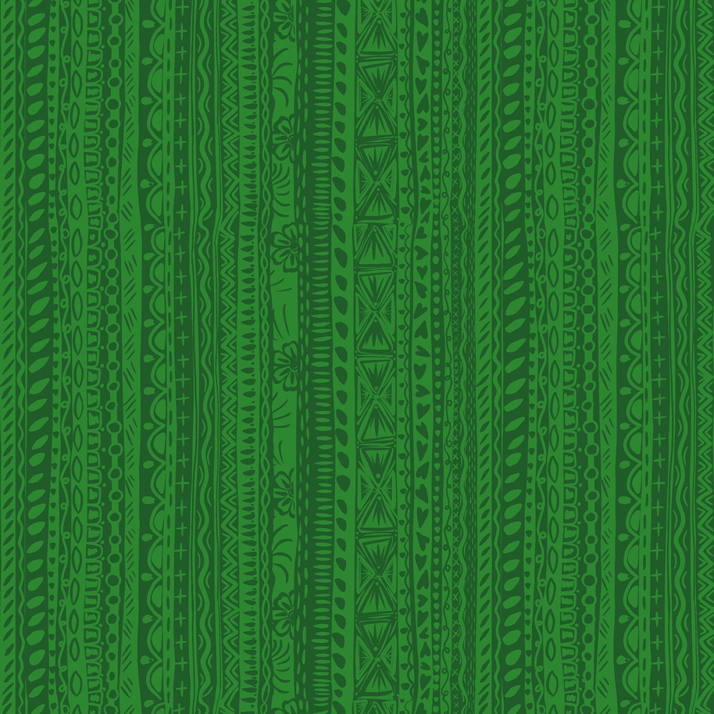 Amor Eterno by Crafty Chica Stripes Green C11814R-GREEN Cotton Woven Fabric
