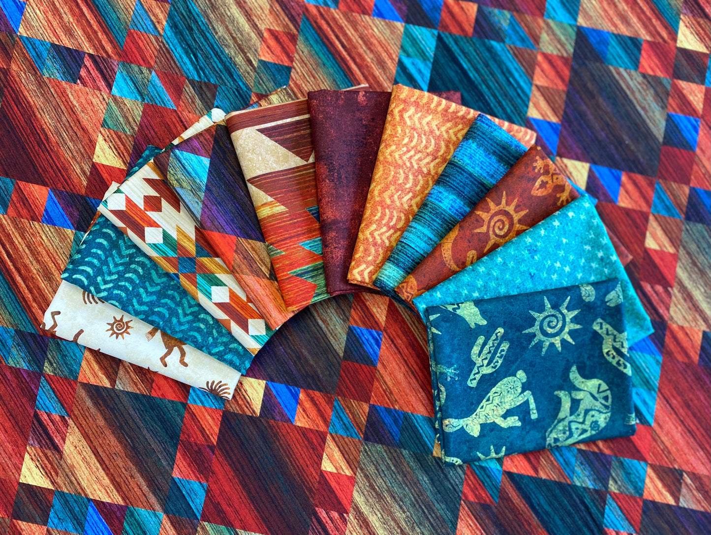 Sun Valley 2 Stonehenge by Linda Ludovico Southwest Animal Toss Red DP24375-24 Cotton Woven Fabric