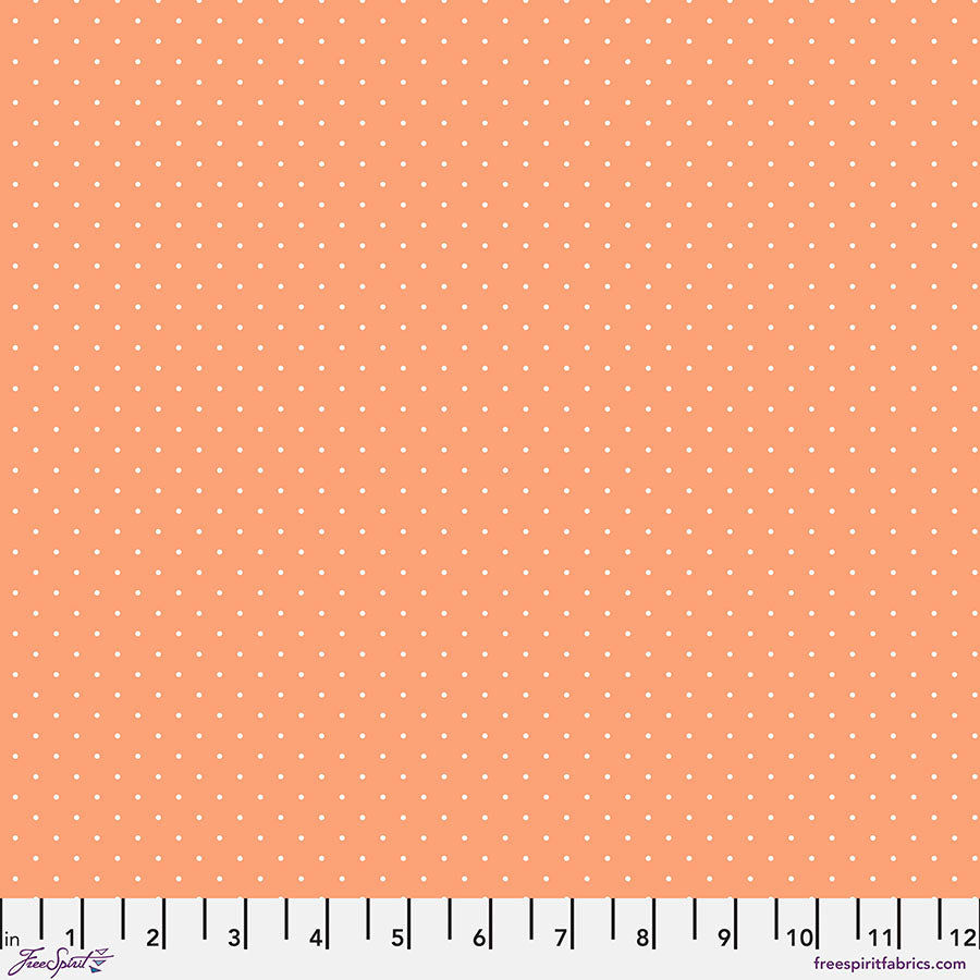 Tula Pink True Colors Tiny Dots Peachy PWTP185.PEACHY Cotton Woven Fabric