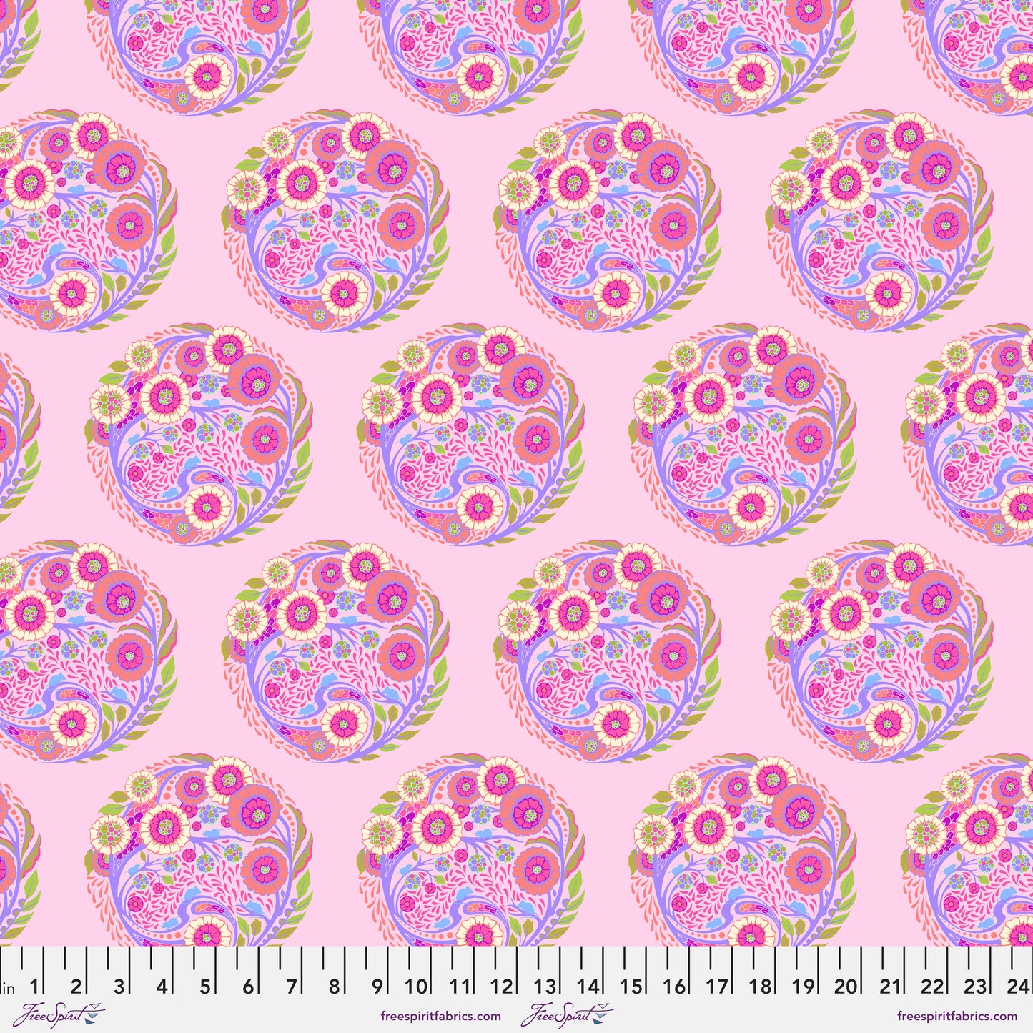 Parisville DEJA VU by Tula Pink  Topiary Strawberry  PWTP188.Strawberry  Cotton Woven Fabric