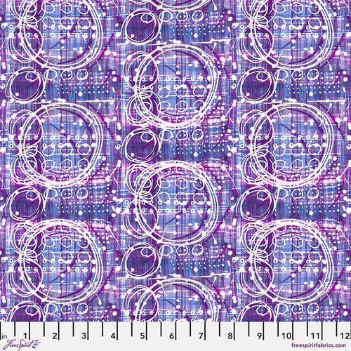 Cool Breeze by Katie Pasquini Masopust Tornado Purple PWKP035.PURPLE Cotton Woven Fabric