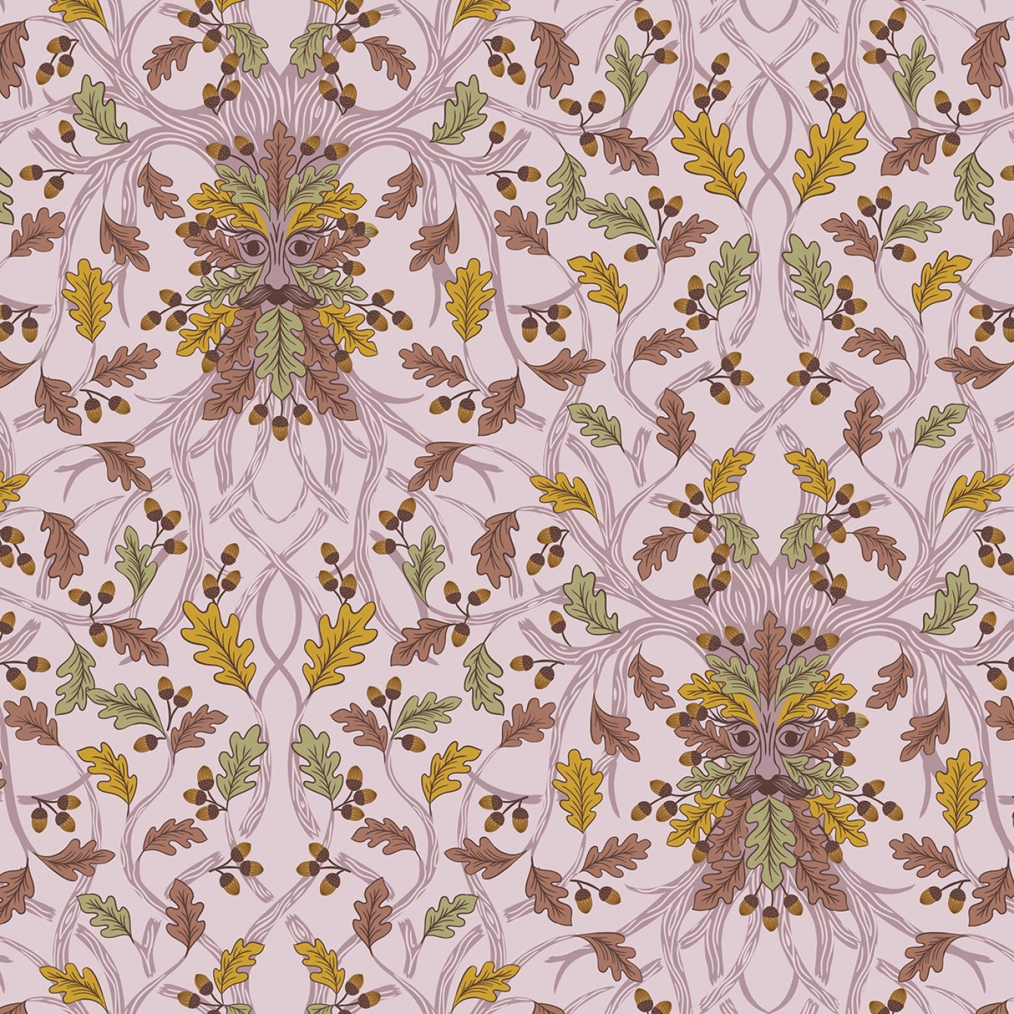 Celtic Faeries Treeman on Muted Heather A735.2 Cotton Woven Fabric