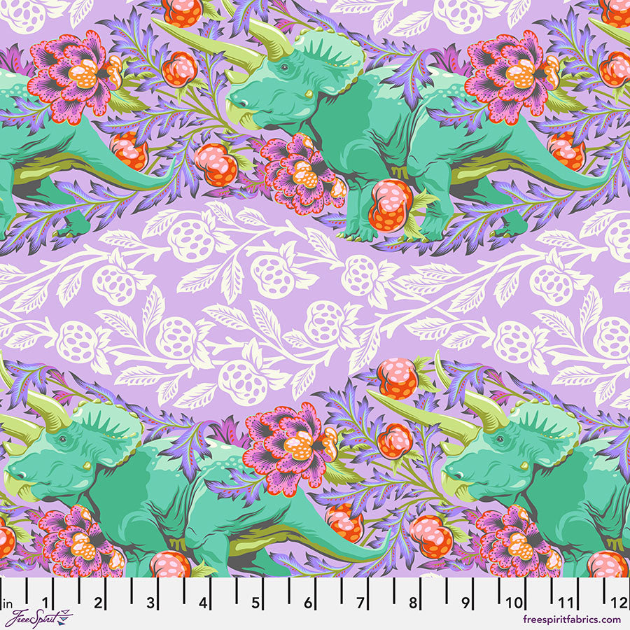 Roar! by Tula Pink Trifecta Mist PWTP223.MIST Cotton Woven Fabric