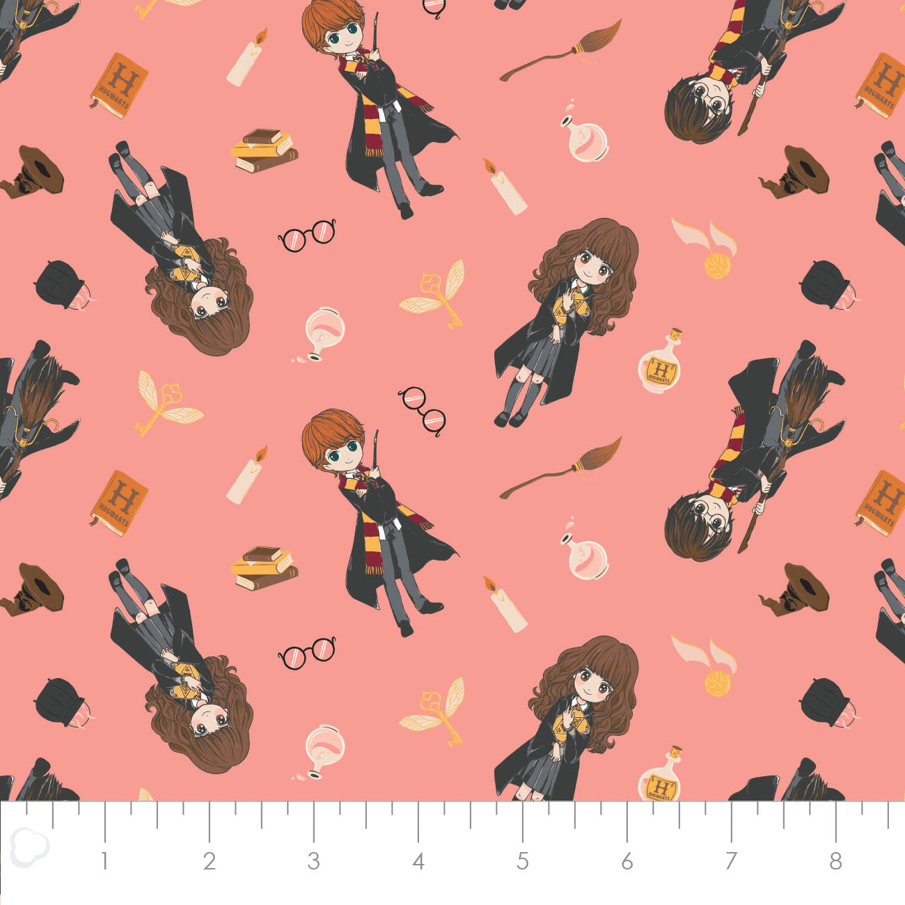 Licensed Harry Potter Stand Together Trio Stands Together Pink 23800798-01 Cotton Woven Fabric