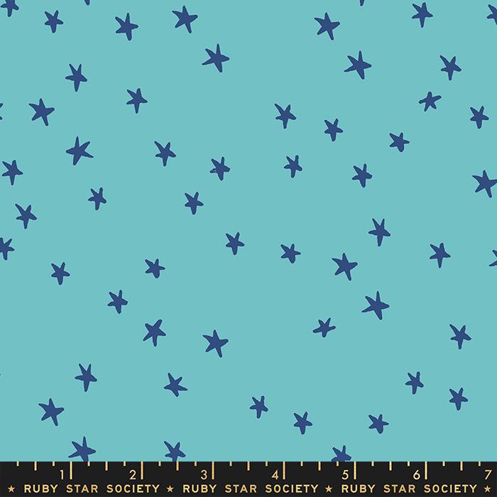 Starry 108” Wideback by Alexia Abegg Turquoise RS4111-43 Cotton Woven Fabric