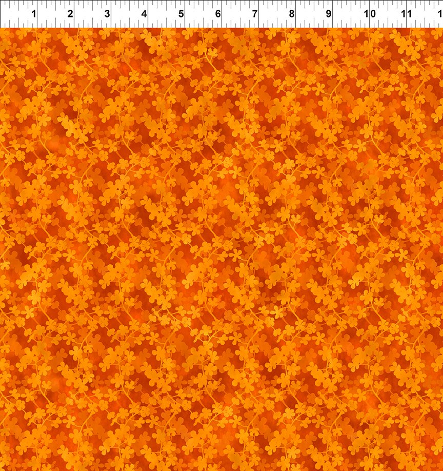 Sunshine by Jason Yenter Vine Orange 5ss-1 Cotton Woven Fabric