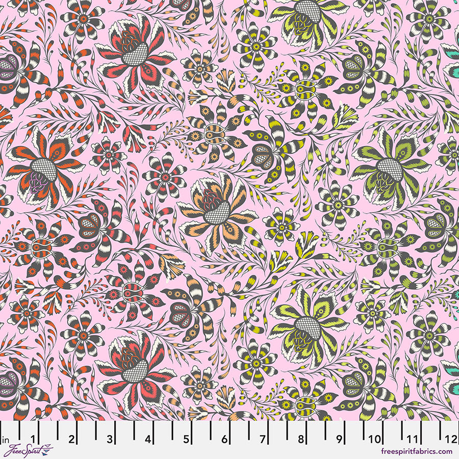 Roar! by Tula Pink Wild Vine PWTP227.BLUSH Cotton Woven Fabric