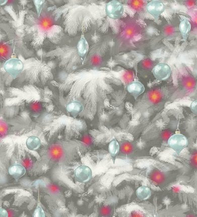 Winter Wishes Ornaments 28856K Cotton Woven Fabric