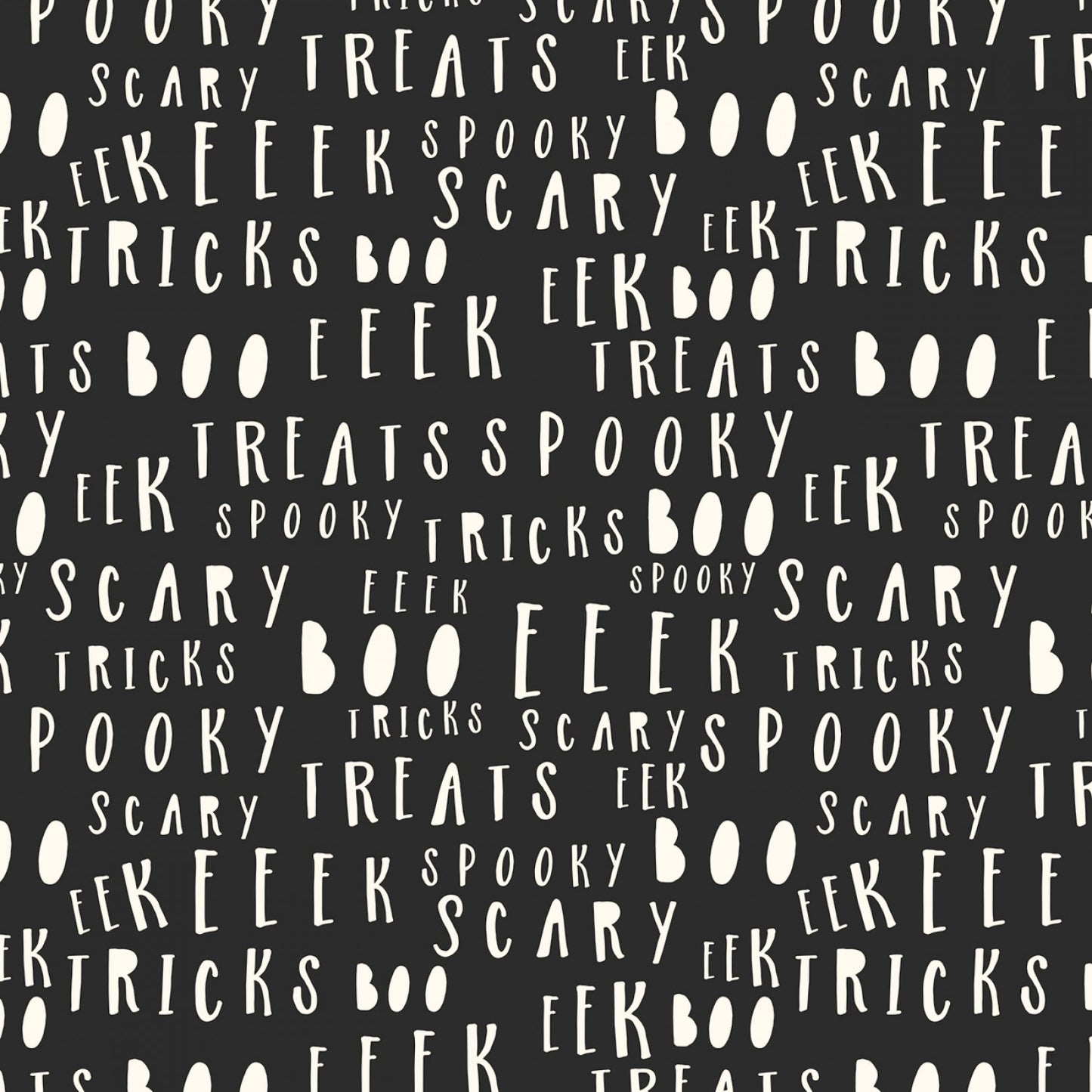 Bad to the Bone by My Minds Eye Words Black Glows in the Dark    GC11924R-BLACK Cotton Woven Fabric