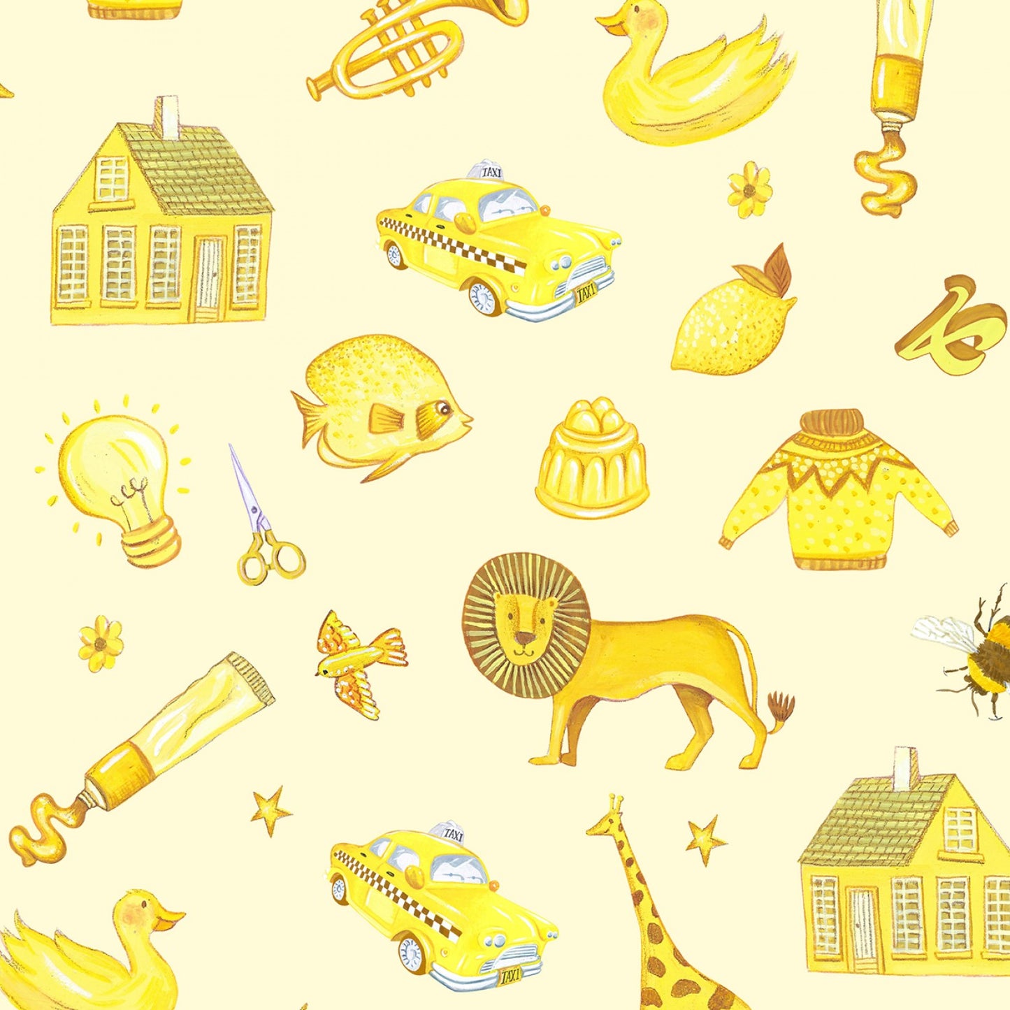 Jennie Maizels Colour Collection Yellows JM1-1 Cotton Woven Fabric