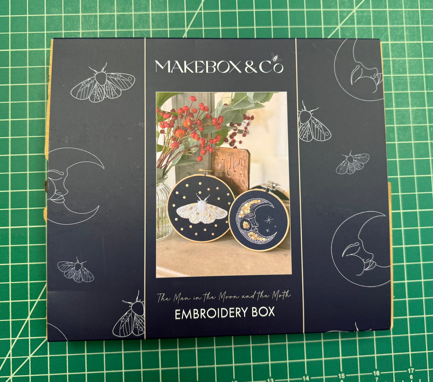 MakeBox & Co. the Moth and Moon Duo Embroidery Kit KT001-87164