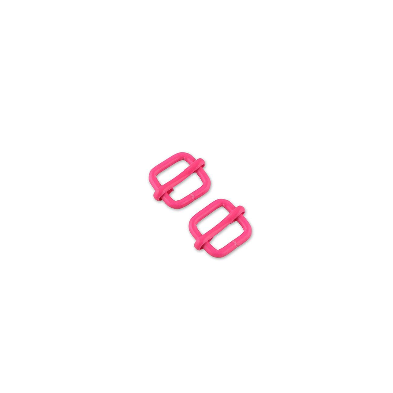 Preorder November 2026: Tula Pink Sallie Tomato: Two Neon Pink 1/2" Slider Buckles STS123NP