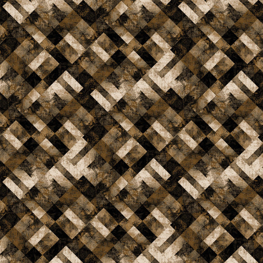 Preorder June 2027: Gathering at Dusk Textured Plaid Hazelnut 1255-39