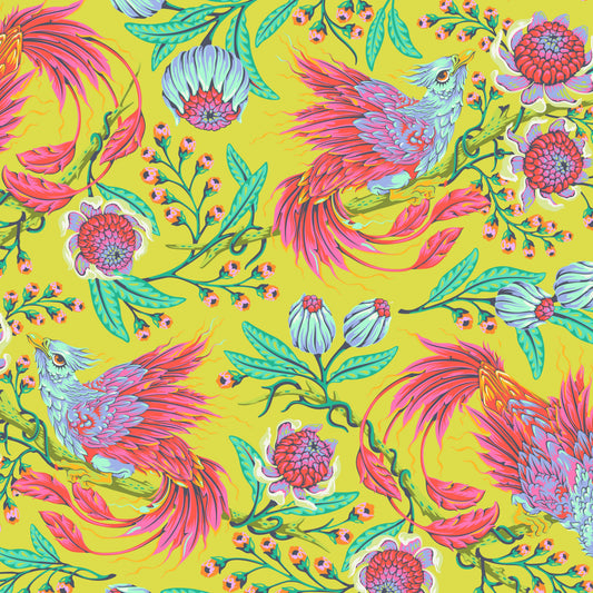 Preorder October 2026: Legendary Lawn Tula Pink Hot Wings CLTP001.Apple Fabric