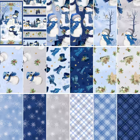 Preorder June 2026: Let It Snow-Man HY Bundle of 17 Prints Plus 1 24" Panel by Danielle Leone