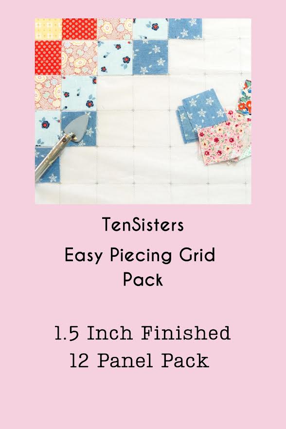 TenSisters Easy Piecing Grid 1.5 Inch Finished Grid Panel Pack of 12