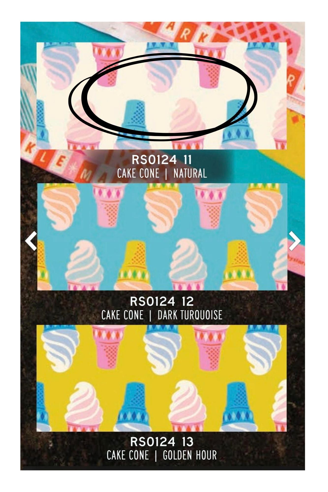 Preorder September 2026: Sparkle Mart 108" Wideback Novelty Ice Cream Vintage Retro Kitsch Natural RS0124 11 by Melody Miller