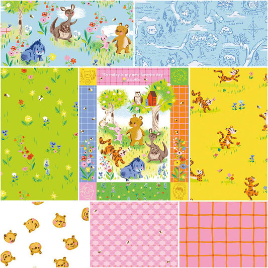 100 Aker Woods by Jill Howarth 1-Yard Bundle Sky 1YD-15170S-8 Bundle