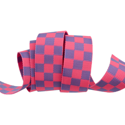 New Arrival: Untamed by Tula Pink 1.5" Webbing Check Please Nova TK125/38mm Col 03