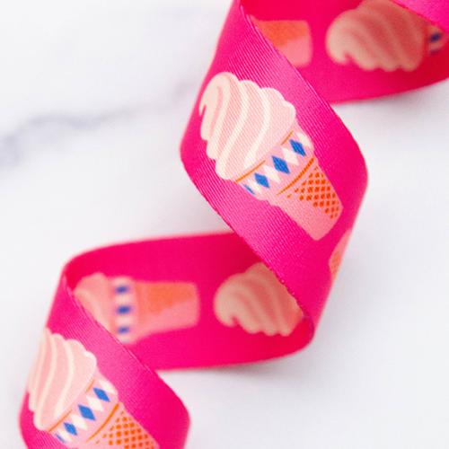 Ruby Star Society Webbing 1.5" Ice Cream in Plyfl SSCWEB 48 by Stitch Supply Co.
