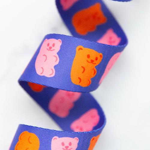 Ruby Star Society Webbing 1.5" Gummy Bears R Blue SSCWEB 53 by Stitch Supply Co.