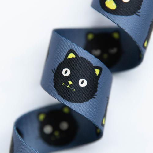 Ruby Star Society Webbing 1.5" Snacks Cat SSCWEB 64 by Stitch Supply Co.