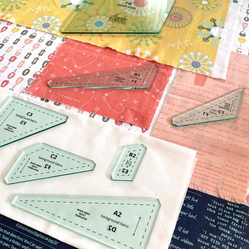 Book Nerd Quilt Template Set APBNT102 by Angela Pingel #1